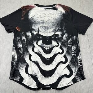 Halloween IT Horror Baseball Jersey Shirt Size Large Movie Themed Shirt - Clown